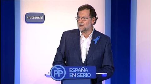 Mariano Rajoy durante el acto del PP en Sevilla