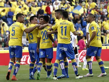 Las Palmas celebra un gol de Jonathan Viera Las Palmas celebra un gol de Jonathan Viera