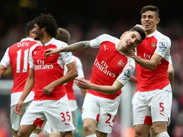 El Arsenal celebra un gol El Arsenal celebra un gol