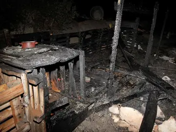 Estado de la vivienda tras el incendio Estado de la vivienda tras el incendio