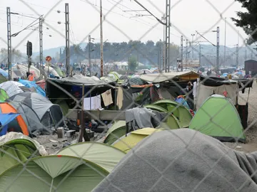 Campamento de refugiados en Grecia Campamento de refugiados en Grecia