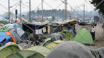Campamento de refugiados en Grecia