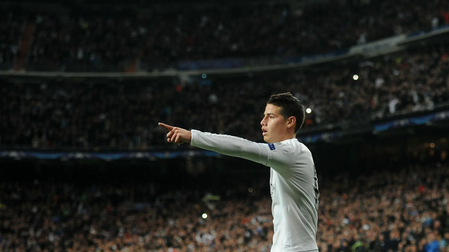James Rodríguez celebra un gol con el Real Madrid James Rodríguez celebra un gol con el Real Madrid