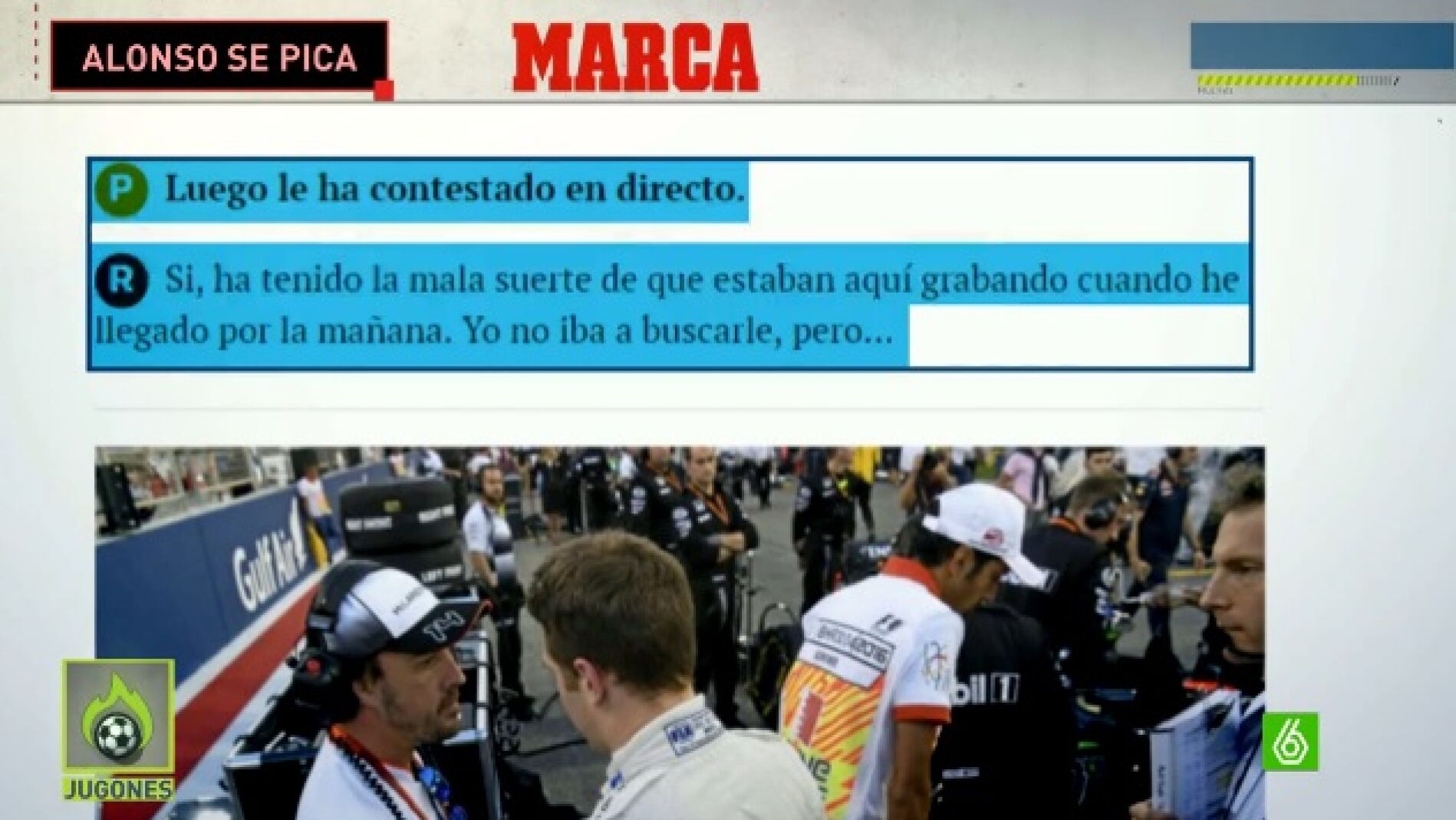 Alonso responde a Herbert