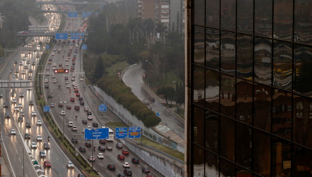 Atascos en la M30 a la altura del nudo norte