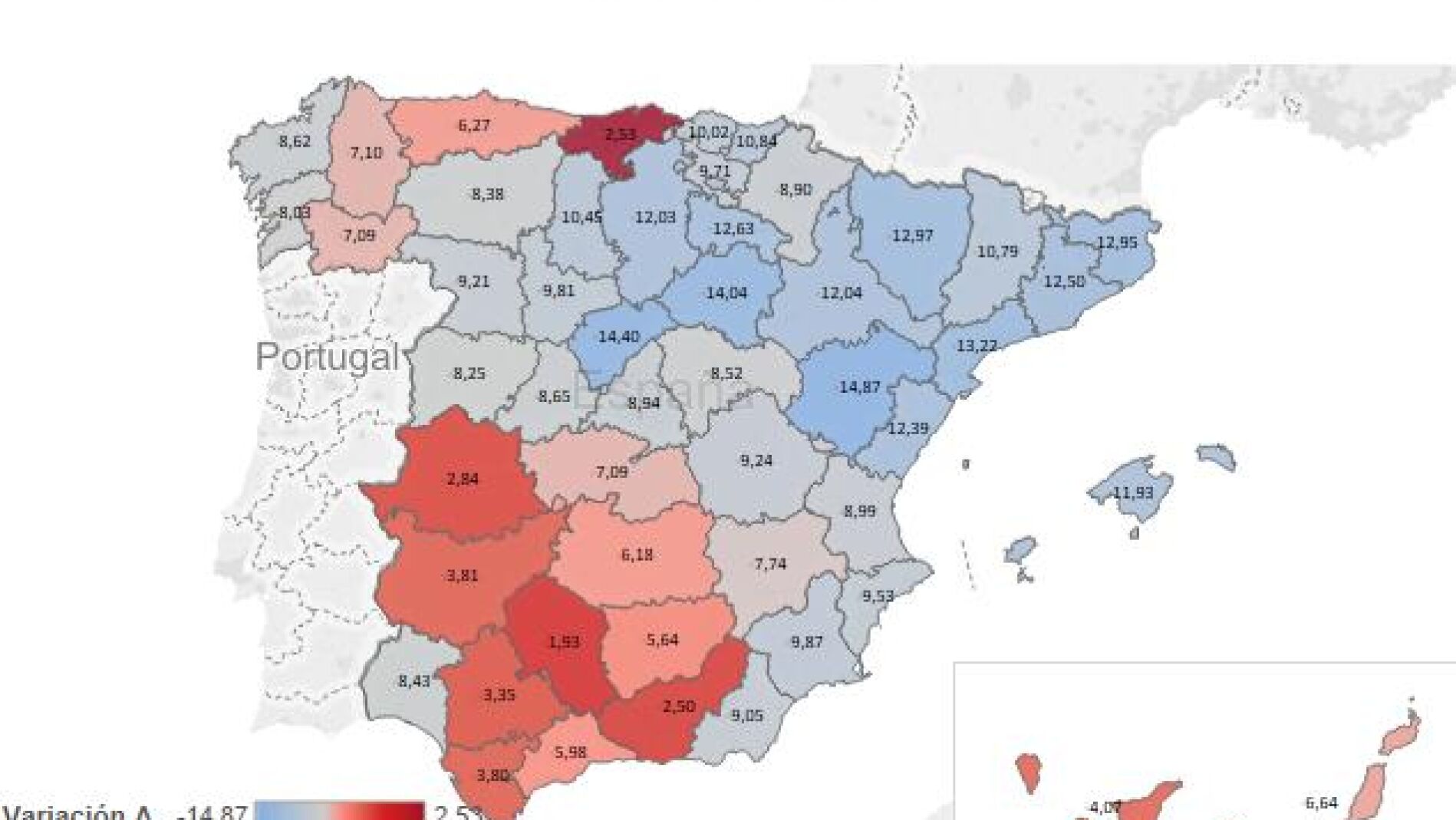 El paro baja en las comunidades aut&oacute;nomas