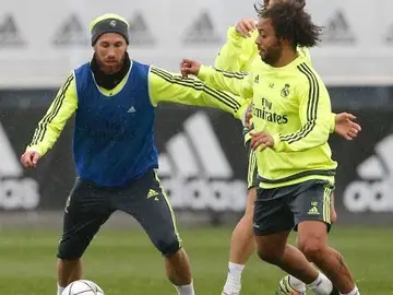 Ramos se entrena junto a Marcelo en Valdebebas Ramos se entrena junto a Marcelo en Valdebebas
