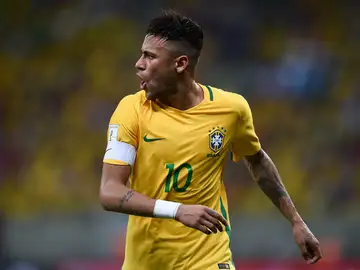 Neymar, en un partido con la selección brasileña Neymar, en un partido con la selección brasileña