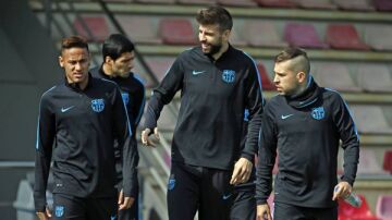 El F.C Barcelona prepara el partido de Champions ante el Atlético de Madrid