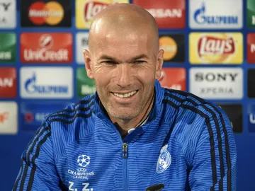 Zinedine Zidane, durante la rueda de prensa Zinedine Zidane, durante la rueda de prensa