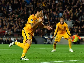 Luis Suárez celebra uno de sus goles Luis Suárez celebra uno de sus goles