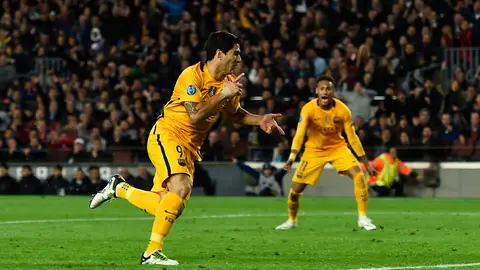 Luis Suárez celebra uno de sus goles Luis Suárez celebra uno de sus goles