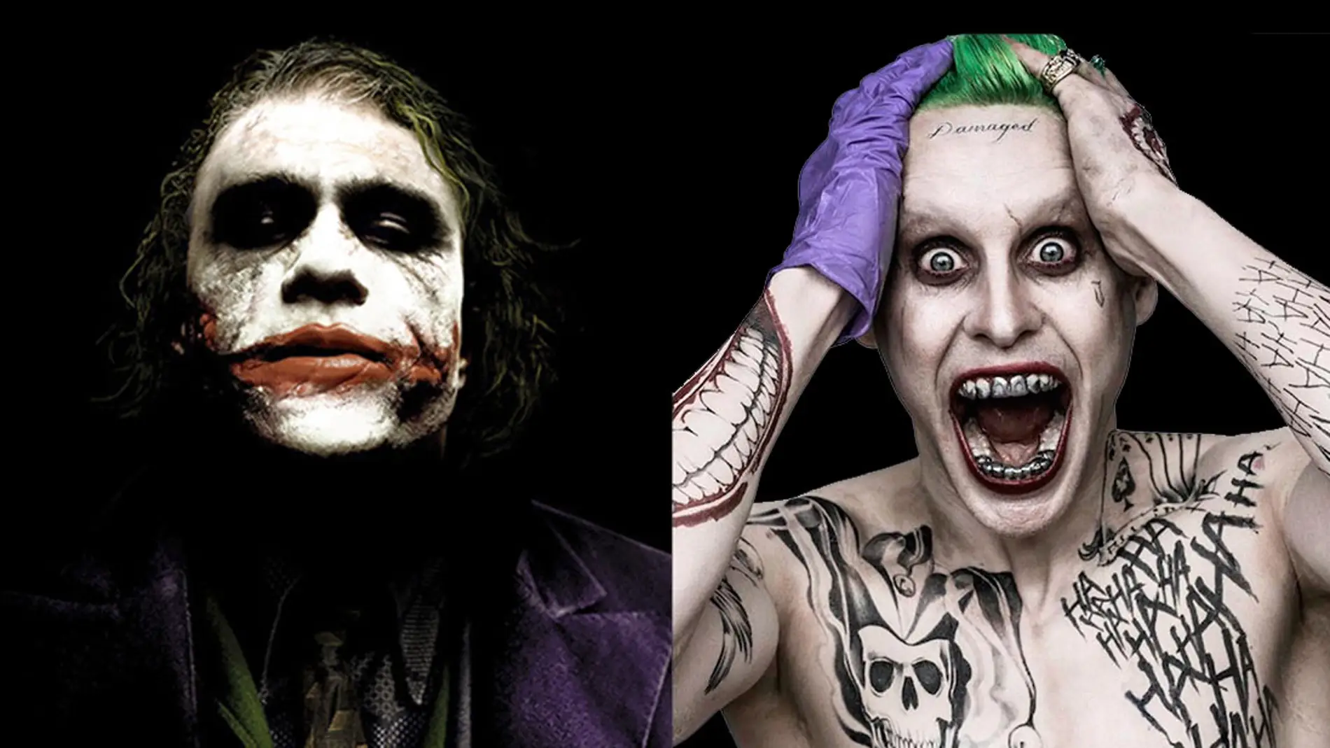 Los Jokers de Heath Ledger y Jared Leto