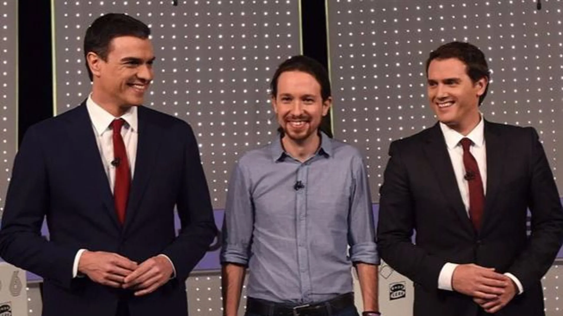Pedro Sánchez, Pablo Iglesias y Albert Rivera Pedro Sánchez, Pablo Iglesias y Albert Rivera