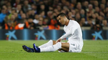 Cristiano Ronaldo, durante el Clásico