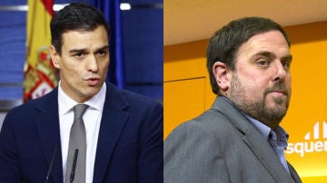Pedro Sánchez y Oriol Junqueras