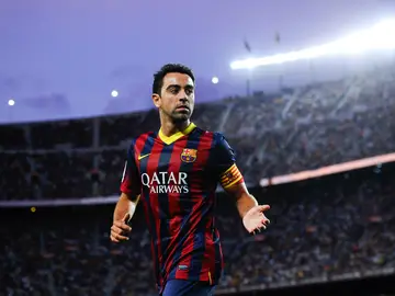 Xavi Hernández, durante un partido con el Barcelona Xavi Hernández, durante un partido con el Barcelona