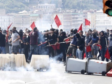 Disturbios en Nápoles