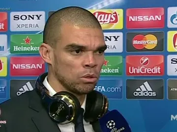 Pepe, tras el partido contra el Wolfsburgo Pepe, tras el partido contra el Wolfsburgo