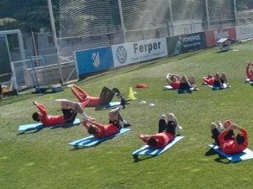El Atlético de Madrid retoma los entrenamientos con toda la plantilla
