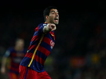 Luis Suárez, en un partido del FC Barcelona