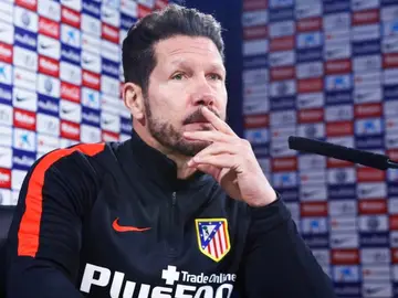 Simeone, en rueda de prensa Simeone, en rueda de prensa