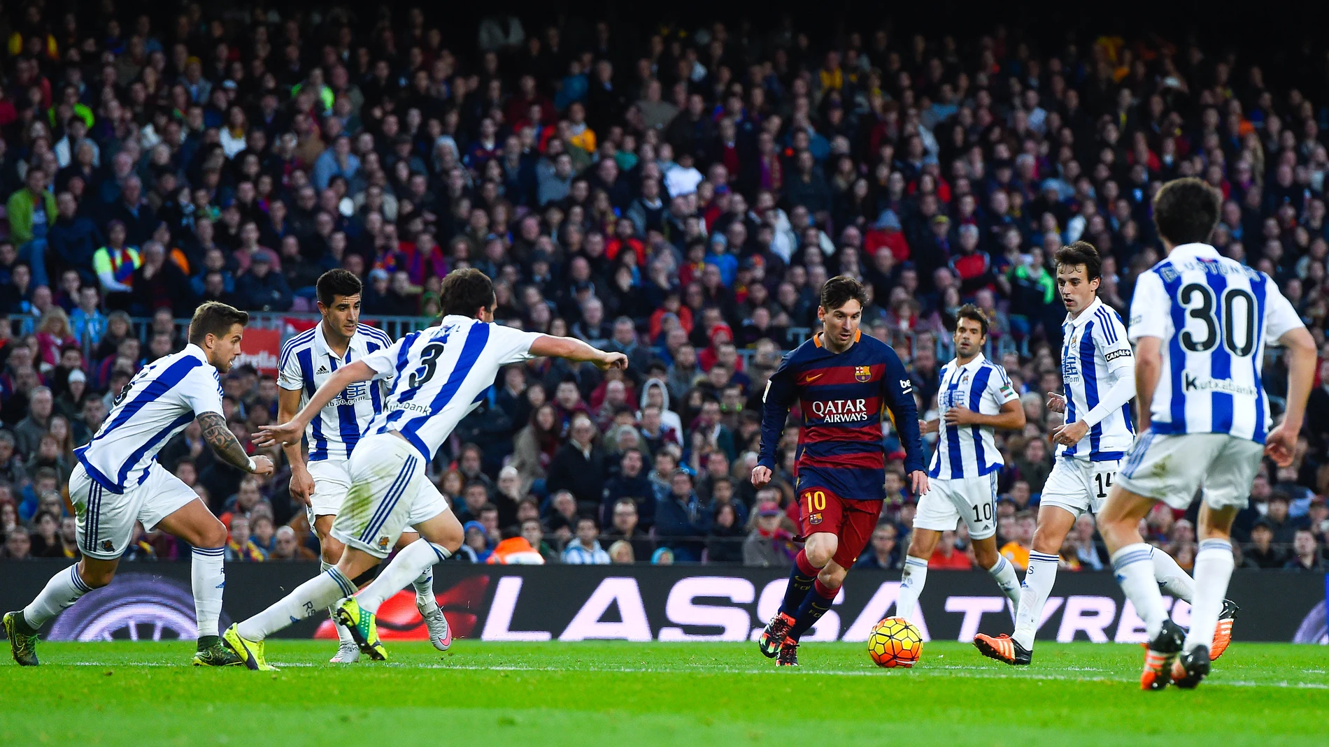 Messi, solo ante la Real Sociedad Messi, solo ante la Real Sociedad