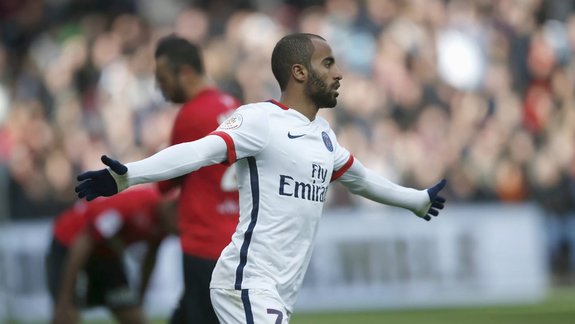 Lucas Moura celebra un gol con el PSG Lucas Moura celebra un gol con el PSG