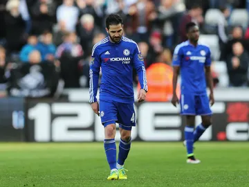 Cesc Fábregas, cabizbajo ante el Swansea Cesc Fábregas, cabizbajo ante el Swansea