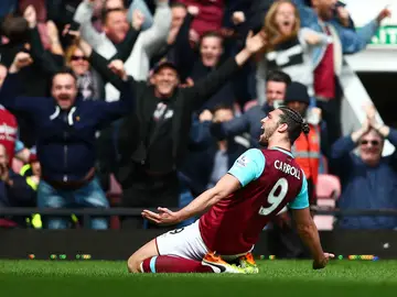Carroll celebra un gol con el West Ham Carroll celebra un gol con el West Ham