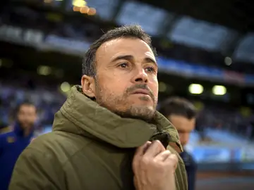 Luis Enrique, en la banda de Anoeta Luis Enrique, en la banda de Anoeta