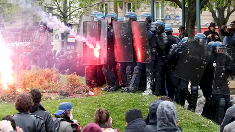 Incidentes en París en las protestas contra la reforma laboral Incidentes en París en las protestas contra la reforma laboral
