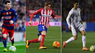 Messi, Torres y Cristiano