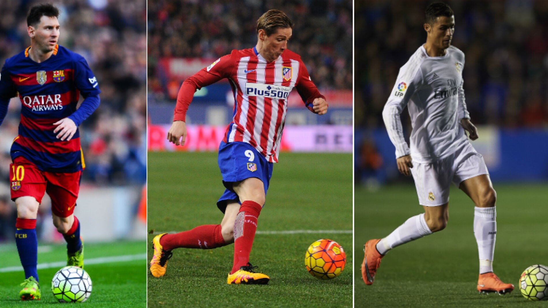 Messi, Torres y Cristiano