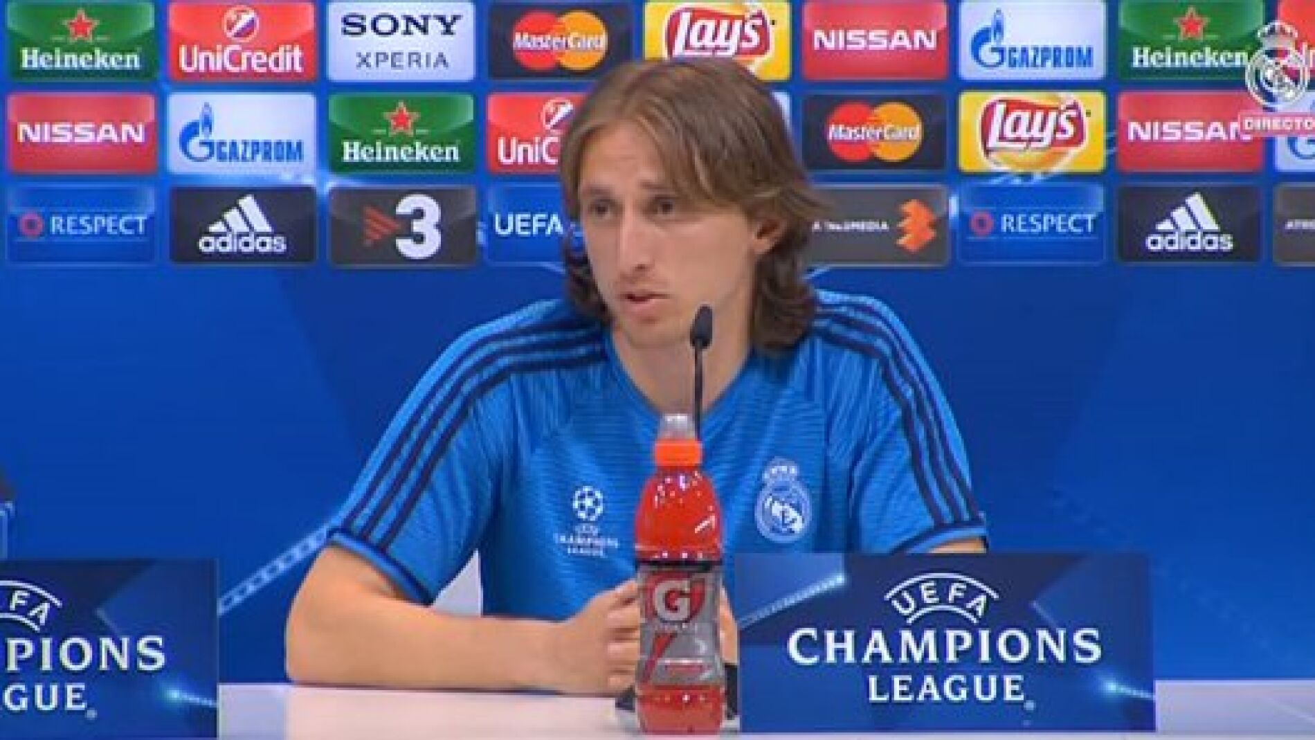Luka Modric en rueda de prensa