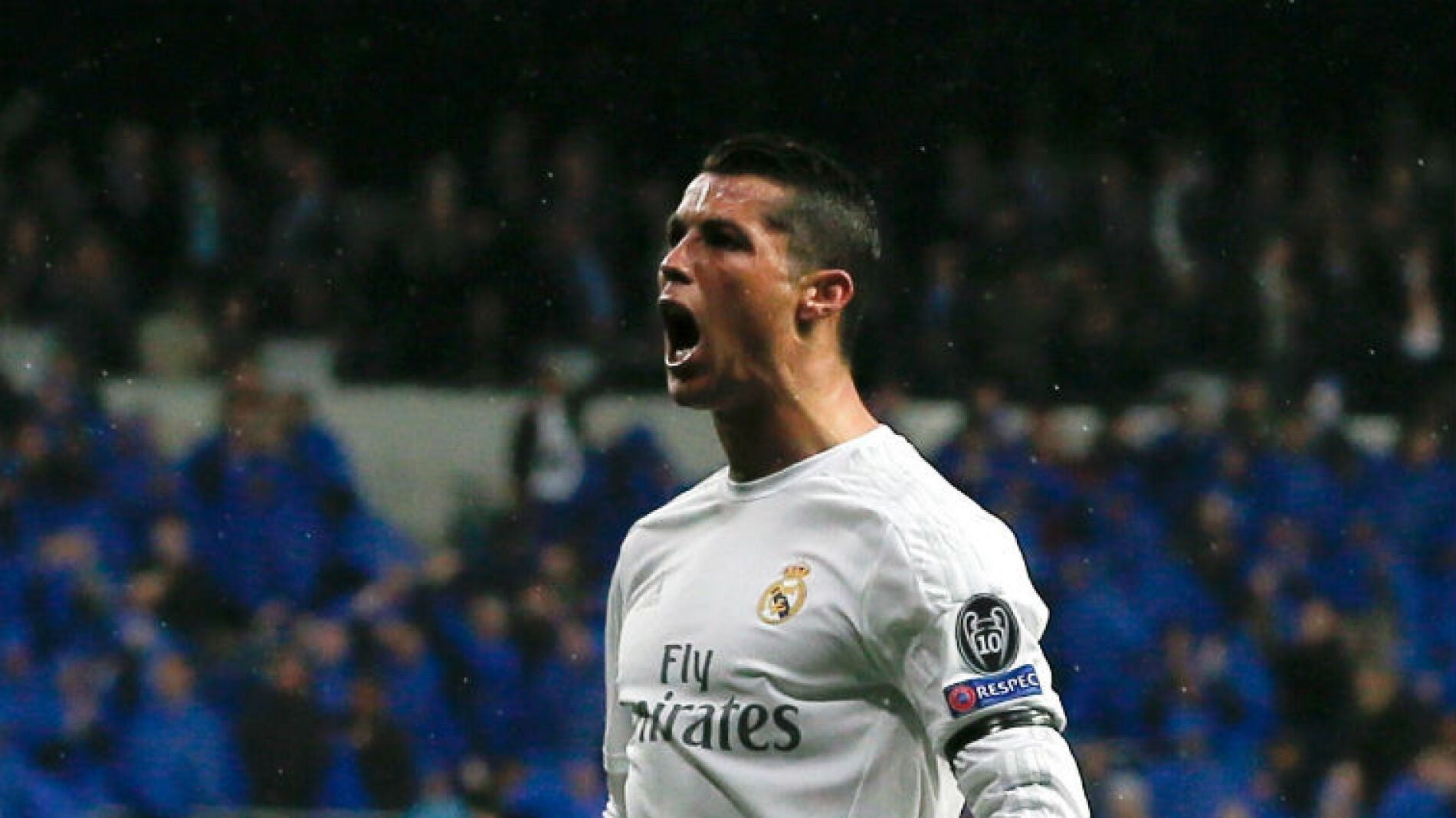 Cristiano Ronaldo celebra su segundo gol contra el Wolfsburgo