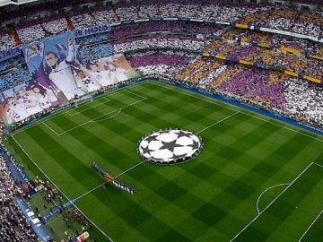 El Santiago Bernabéu antes del partido