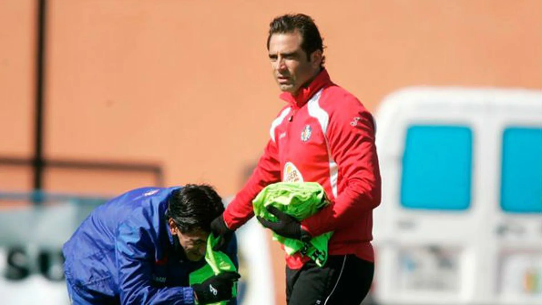 Juan Eduardo Esnaider en su antigua etapa en el Getafe Juan Eduardo Esnaider en su antigua etapa en el Getafe