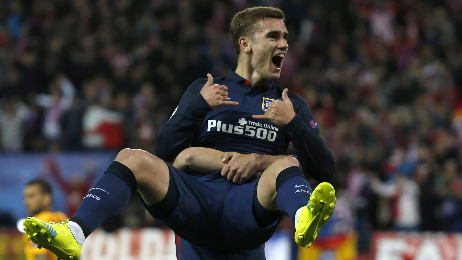 Griezmann celebra su gol contra el Barcelona Griezmann celebra su gol contra el Barcelona
