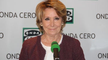 Esperanza Aguirre durante una entrevista en Onda Cero
