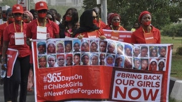 Manifestación para pedir la liberación de las más de 200 niñas secuestradas por el grupo Boko Haram en Chibok