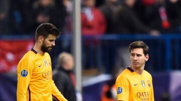 Piqué, junto a Messi tras caer eliminados