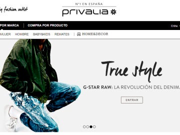 Página web de Privalia