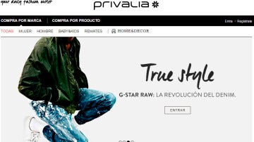 Página web de Privalia