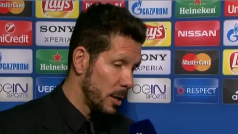 Simeone tras el partido de Champions ante el Barça Simeone tras el partido de Champions ante el Barça