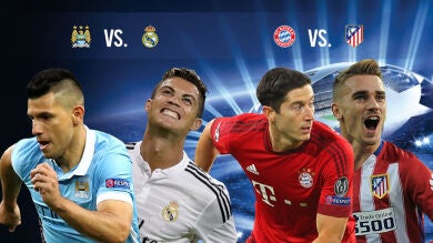 Manchester City - Real Madrid y Atlético - Bayern, partidos de semifinales de Champions League