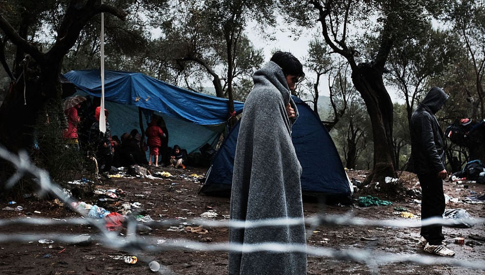 Campo de refugiados en Lesbos