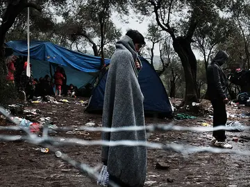 Campo de refugiados en Lesbos Campo de refugiados en Lesbos
