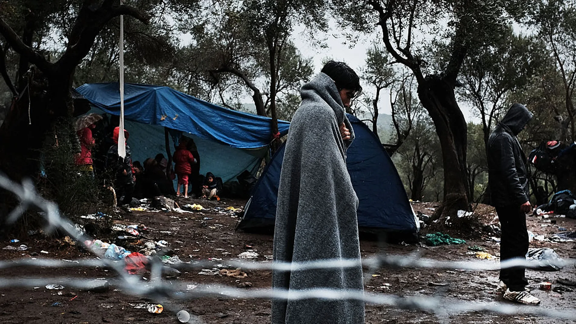 Campo de refugiados en Lesbos Campo de refugiados en Lesbos