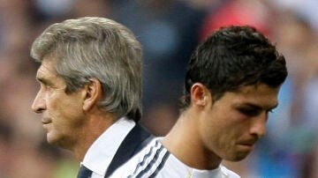 Cristiano y Pellegrini durante la etapa del técnico chileno en el Madrid